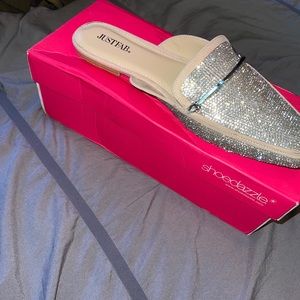 Shoe dazzle loafer slides